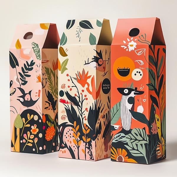 Sustainable and innovative box designs for various industries.
