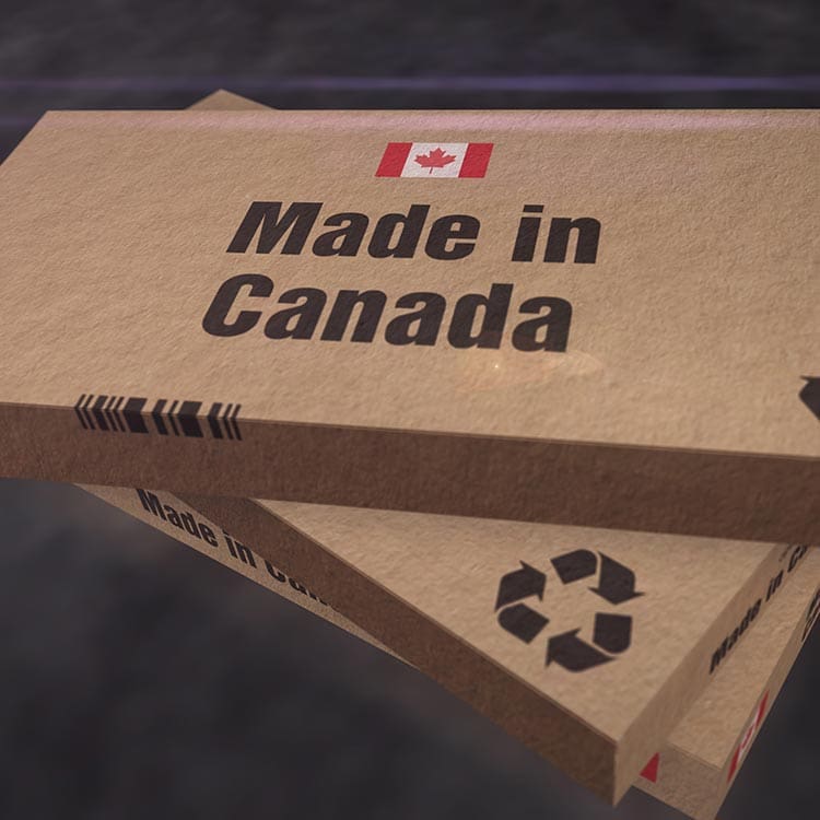 Printed corrugated cardboard boxes in Vancouver