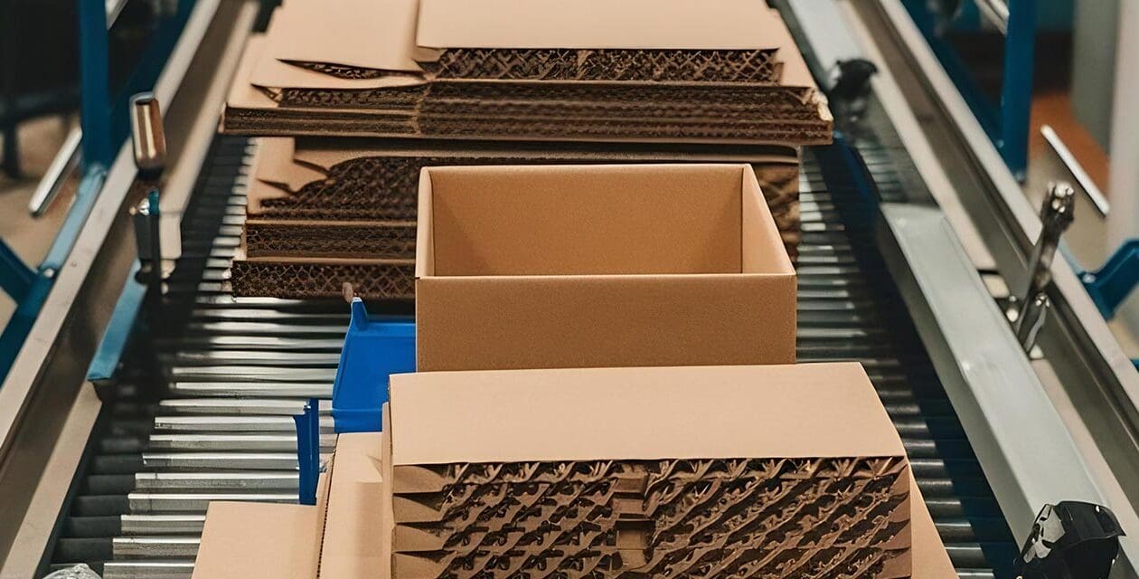 How corrugated boxes are made in a manufacturing facility